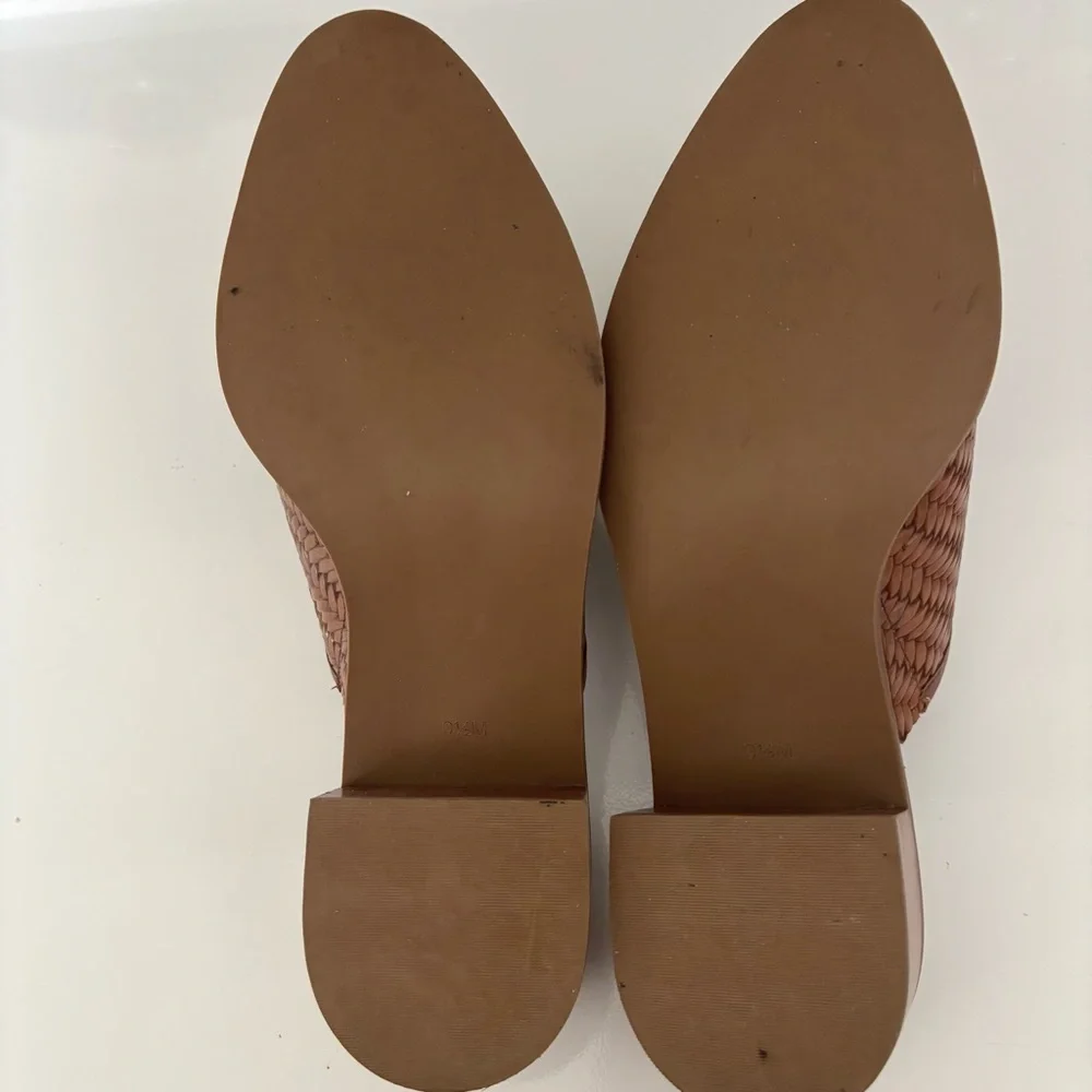Talbots Tan Woven Leather Mules size 9.5 - Picture 5 of 7